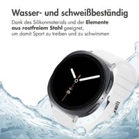 imoshion Flexibles Silikonarmband für Samsung Galaxy Watch 9 (40/44mm) / Watch 8 (40/44mm) / Classic (46mm) - Weiß