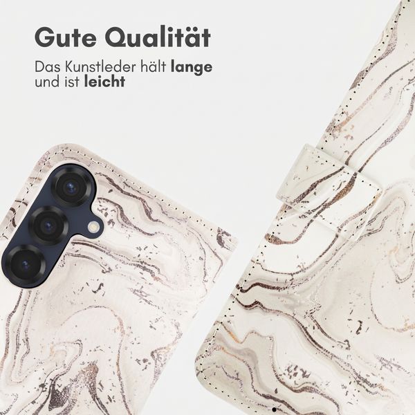 imoshion Design Klapphülle Samsung Galaxy S25 - Sandy Marble