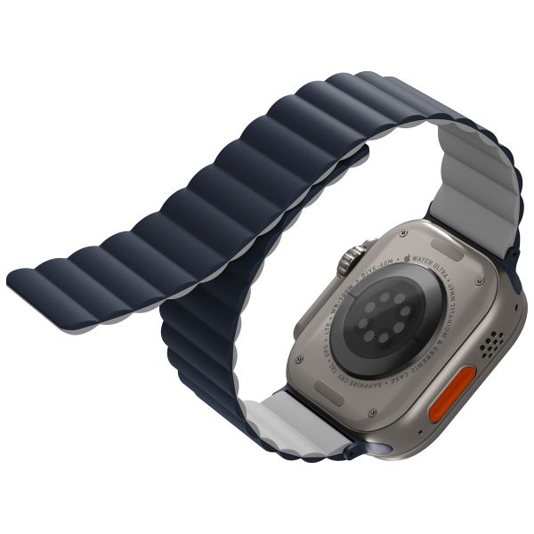 Uniq Revix doppelseitiges Armband für die Apple Watch Series 1 bis 10 / SE / Ultra (2) (44/45/46/49 mm) - Storm Blue / Chalk Grey