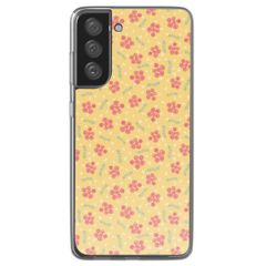 imoshion  Design Hülle für das Samsung Galaxy S21 FE - Sunny Yellow Petite Flowers