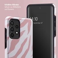 Selencia Vivid Back Cover Samsung Galaxy A52(s) (5G/4G) - Colorful Zebra Old Pink