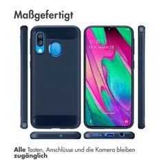 imoshion Brushed Back Cover Samsung Galaxy A40 - Dunkelblau
