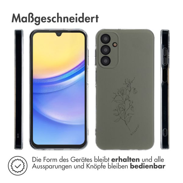 imoshion Design Hülle Samsung Galaxy A15 (5G/4G) - Floral Green