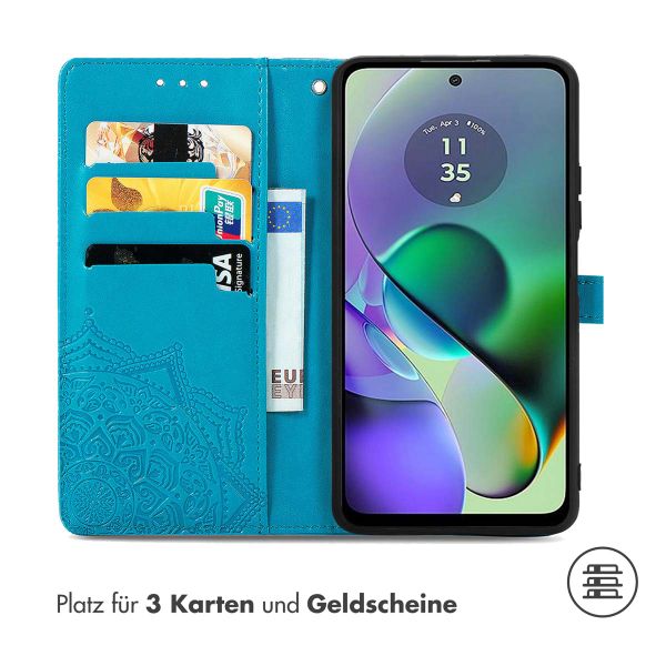 imoshion Mandala Klapphülle Motorola Moto G54 - Türkis