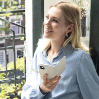 Selencia Echtleder Klapphülle Samsung Galaxy S21 Plus - Greige