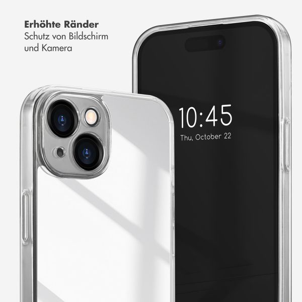 Selencia Mirror Back Cover Apple iPhone 15 - Silber