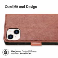 imoshion Luxuriöse Klapphülle für das iPhone 15 - Braun