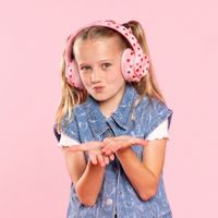 imoshion Kabellose Kinderkopfhörer LED Light - Dezibelbegrenzer - Mit AUX-Kabel - Herzchen