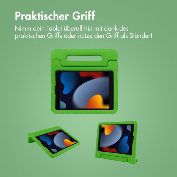 imoshion Schutzhülle mit Handgriff kindersicher Apple iPad 9 (2021) 10.2 Zoll / iPad 8 (2020) 10.2 Zoll / iPad 7 (2019) 10.2 Zoll - Grün
