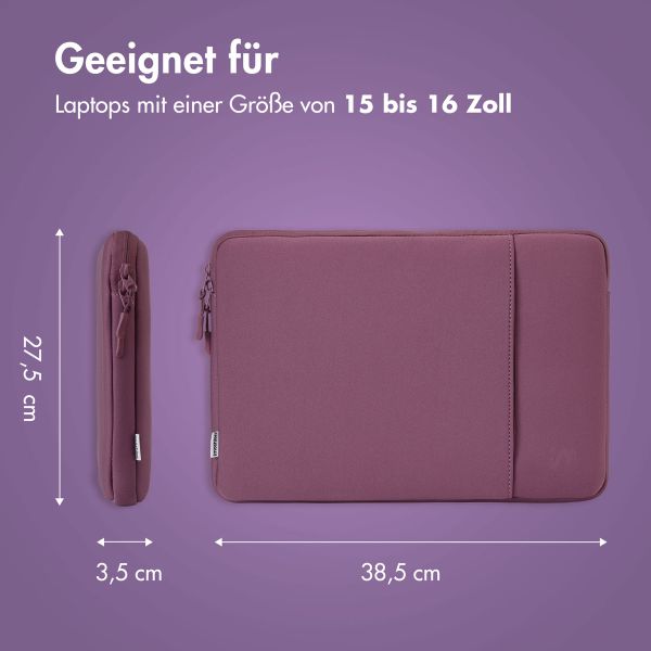 imoshion Laptop Hülle 15-16 Zoll - Laptop Sleeve mit Fach - Royal Plum