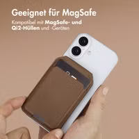 Accezz Leder-Wallet mit Standfunktion - Geeignet für MagSafe und Qi2 - Coffee Brown
