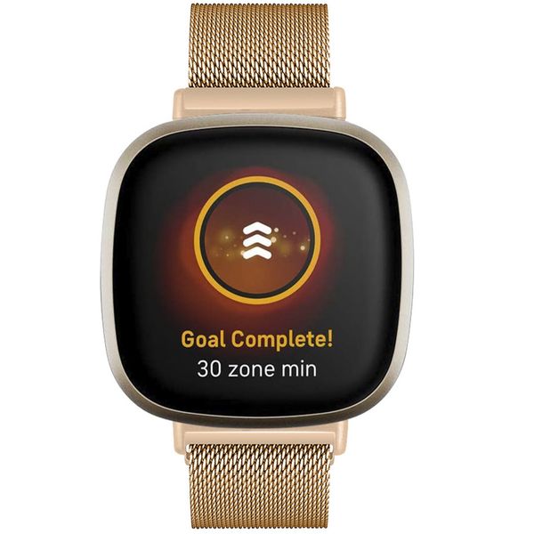 imoshion Magnetisches Milanaise Armband für das  Fitbit Versa 4/ 3 / Sense (2) - Rosé gold