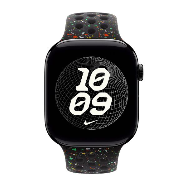 Apple Nike Sport Armband für  Apple Watch Series 1 - 9 / SE (38/40/41 mm) | Series 10 / 11 (42 mm) - Größe M/L - Midnight Black