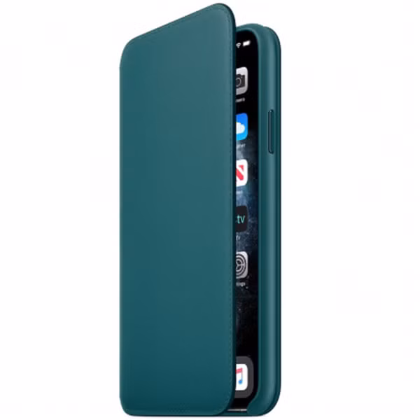 Apple Leather Folio Klapphülle für das Apple iPhone 11 Pro Max - Peacock