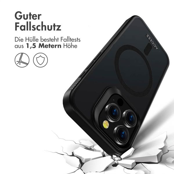 Accezz Rugged Frosted Back Cover mit MagSafe Apple iPhone 14 Pro - Schwarz
