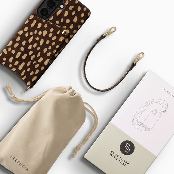 Selencia Nova Echtleder Backcover mit Kartenhalter Samsung Galaxy S26 - Fawn Chic