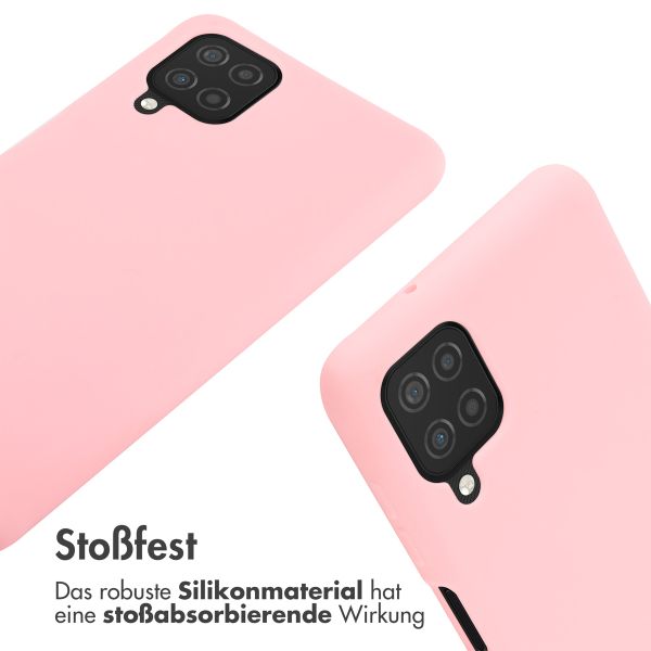 imoshion Silikonhülle mit Band für das Samsung Galaxy A12 - Rosa