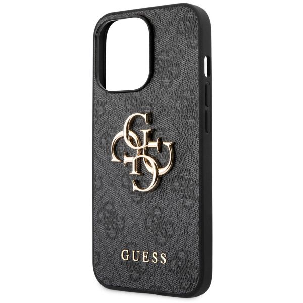 Guess 4G Metal Logo Back Cover für das iPhone 13 Pro - Grau