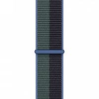 Apple Sport Loop Armband für das  Apple Watch Series 1 t/m 9 / SE (38/40/41 mm) | Series 10 / 11 (42 mm) - Midnight Green