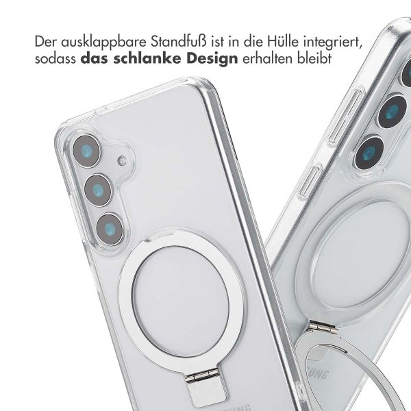 Accezz Ring Stand Backcover mit MagSafe für das Samsung Galaxy S25 - Transparent