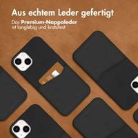 Accezz Premium Leather Card Slot Back Cover für das Apple iPhone 14 Plus - Schwarz