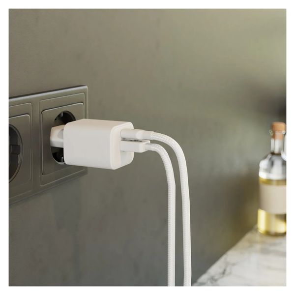 Zens Kompaktes Ladegerät USB-C / USB-A 30W - Netzteil - Weiß