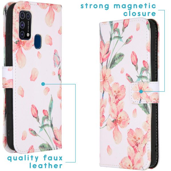 imoshion Design TPU Klapphülle für das Samsung Galaxy M31 - Blossom Watercolor