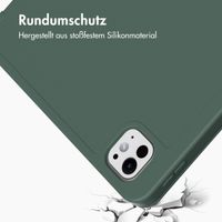 Accezz Smarte Klapphülle aus Silikon iPad Pro 13 (2024) M4 - Dunkelgrün