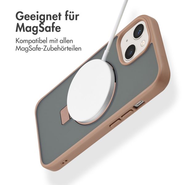 Accezz Ring Stand Backcover mit MagSafe Apple iPhone 15 - Braun