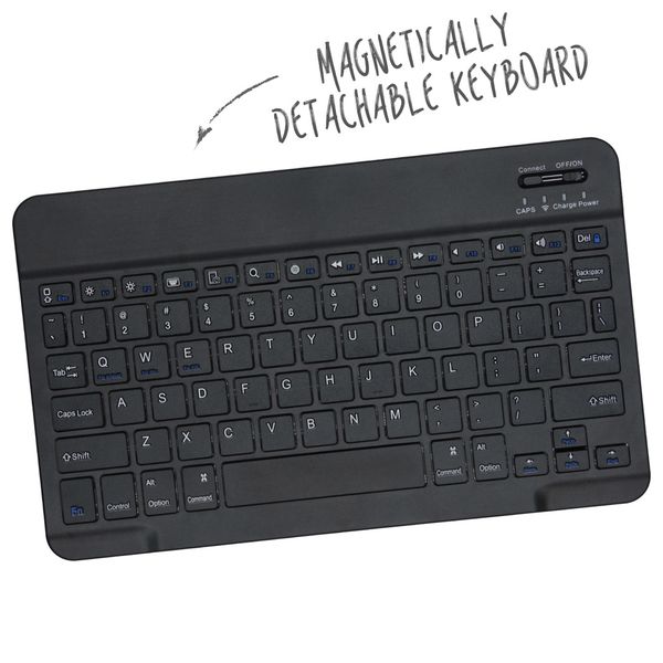 Accezz QWERTY Bluetooth Keyboard Klapphülle für das iPad Air 13 Zoll (2025) M3 / (2024) M2 - Schwarz