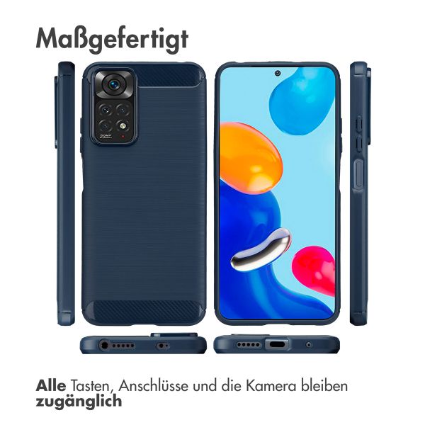 imoshion Brushed Back Cover für das Xiaomi Redmi Note 11 (4G) / Note 11S (4G) - Dunkelblau