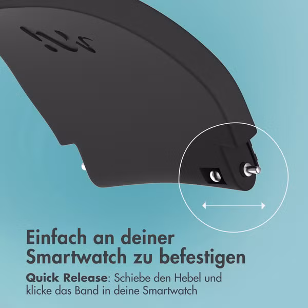 imoshion Flexibles Silikonarmband - Universeller 20-mm-Anschluss - Schwarz