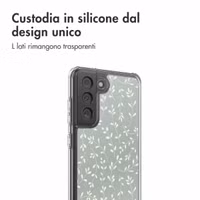 imoshion Design Hülle Samsung Galaxy S21 FE - Smoke Green Flowers