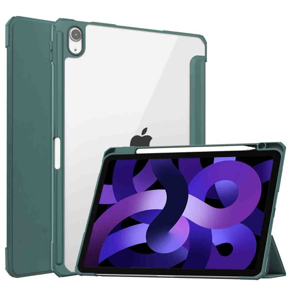 imoshion Trifold Hardcase Klapphülle Apple iPad Air 11 Zoll (2025) M3 / (2024) M2 / Air 5 (2022) / Air 4 (2020) - Grün
