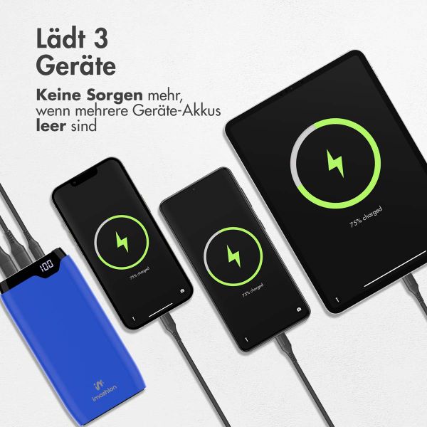 imoshion Powerbank - 20.000 mAh - Schnelles Aufladen und Power Delivery - Cobalt Blue