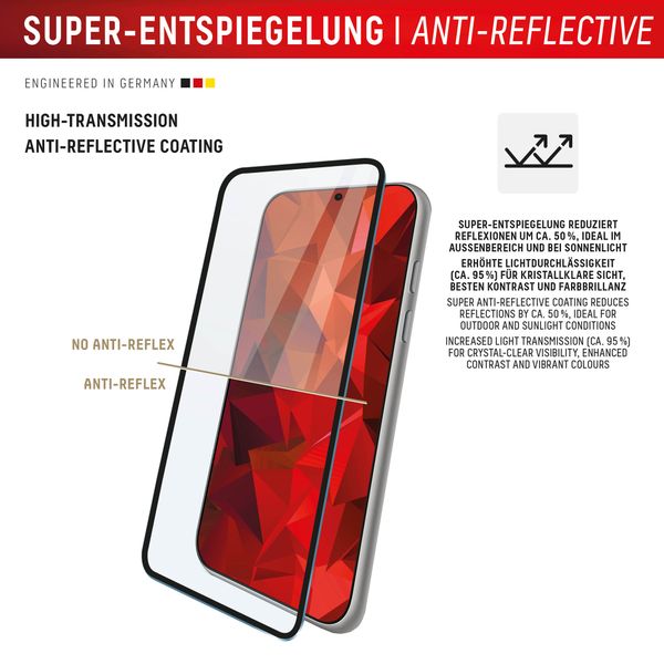 Displex Bildschirmschutzfolie Real Glass Full Cover für das iPhone 16 Pro