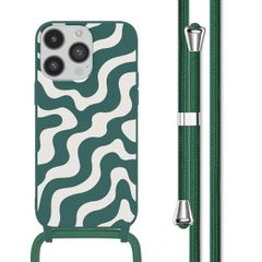 imoshion SilikonHülle design mit Band Apple iPhone 14 Pro - Petrol Green Groovy