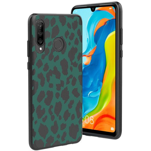 imoshion Design Hülle Huawei P30 Lite - Leopard - Grün / Schwarz