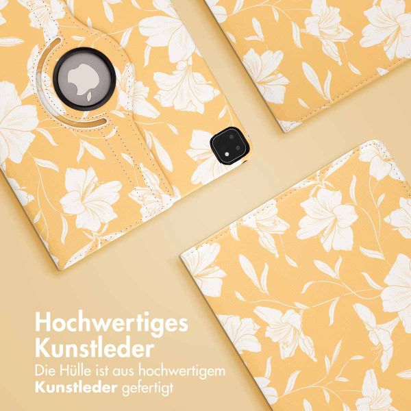 imoshion 360° drehbare Design Klapphülle Apple iPad Pro 12.9 (2018/2020/2021/2022) - Yellow Flowers