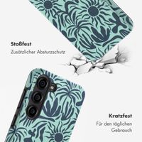 Selencia Vivid Tough Back Cover für das Samsung Galaxy S23 - Tropical Vibes Light Blue