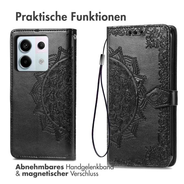 imoshion Mandala Klapphülle Xiaomi Redmi Note 13 Pro (5G) / Poco X6 - Schwarz