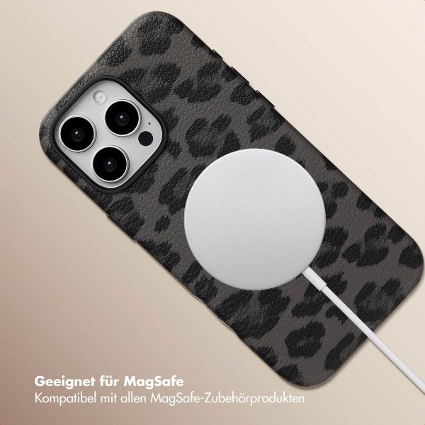 Selencia Sabi Backcover Leopardenmuster mit MagSafe Apple iPhone 16 Pro Max - Midnight Black