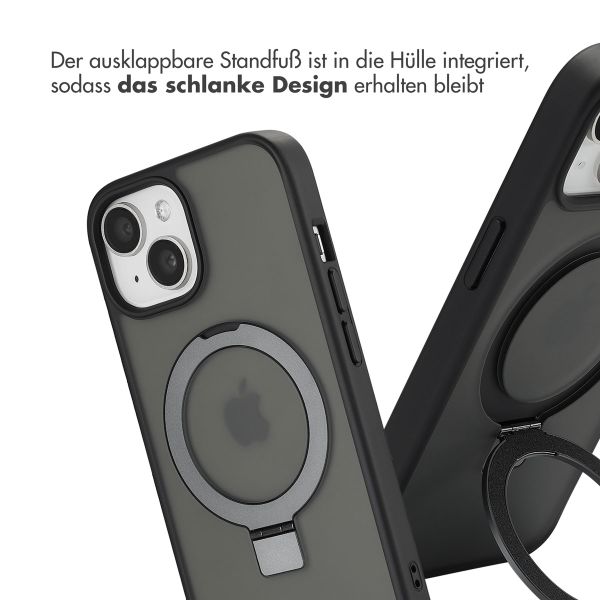 Accezz Ring Stand Backcover mit MagSafe Apple iPhone 15 - Schwarz