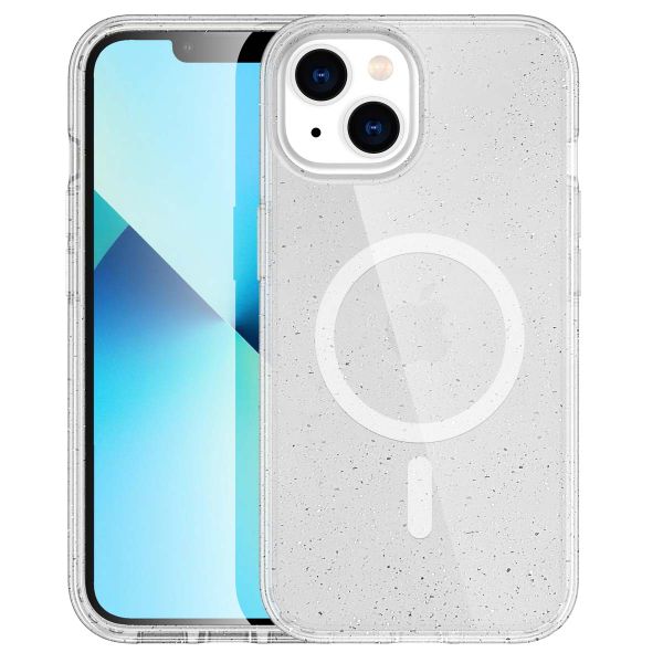 imoshion Sparkle Back Cover mit MagSafe Apple iPhone 14 - Glitzer Transparent
