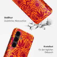 Selencia Vivid Tough Back Cover für das Samsung Galaxy S24 - Tropical Vibes Apricot