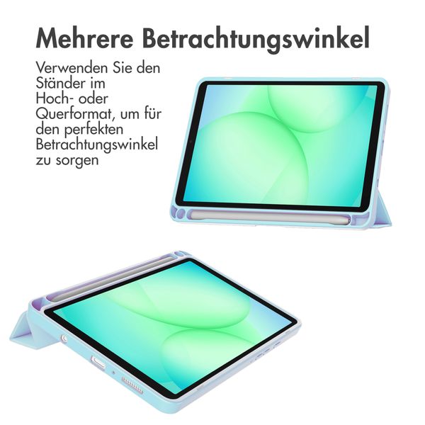 imoshion Trifold Hardcase Klapphülle Samsung Galaxy Tab A11 Plus - Hellblau