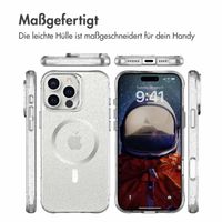 imoshion Glitzer Back Cover mit MagSafe für das iPhone 16 Pro - Silber