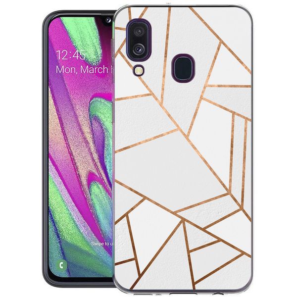 imoshion Design Hülle für das Samsung Galaxy A40 - White Graphic