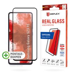 Displex Bildschirmschutzfolie Real Glass Full Cover für das Samsung Galaxy S23 FE - Transparent