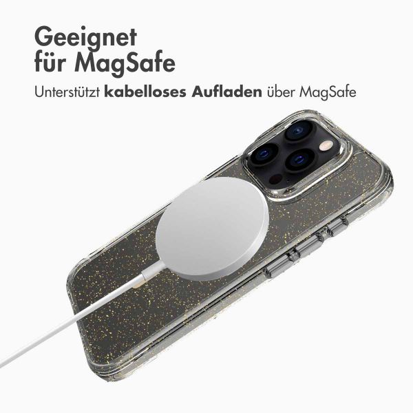 imoshion Glitzer Back Cover mit MagSafe für das iPhone 15 Pro Max - Gold